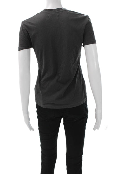 Rowan Womens Basic T-Shirt Gray Cotton Crew Neck Short Sleeve Size XS
