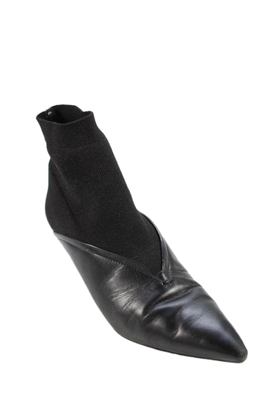 Mercedes Castillo Womens Leather Pointed Toe Ankle Boots Shoes Black Size 8.5