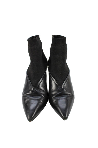 Mercedes Castillo Womens Leather Pointed Toe Ankle Boots Shoes Black Size 8.5
