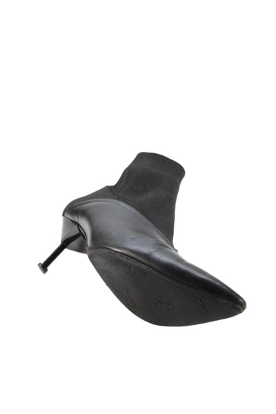 Mercedes Castillo Womens Leather Pointed Toe Ankle Boots Shoes Black Size 8.5