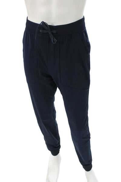 Lululemon Mens Jogger Pants Blue Drawstring Polyester Blend Size S