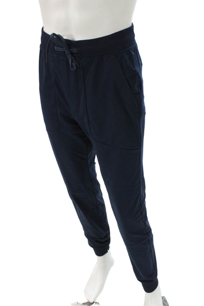 Lululemon Mens Jogger Pants Blue Drawstring Polyester Blend Size S