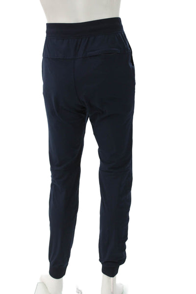 Lululemon Mens Jogger Pants Blue Drawstring Polyester Blend Size S