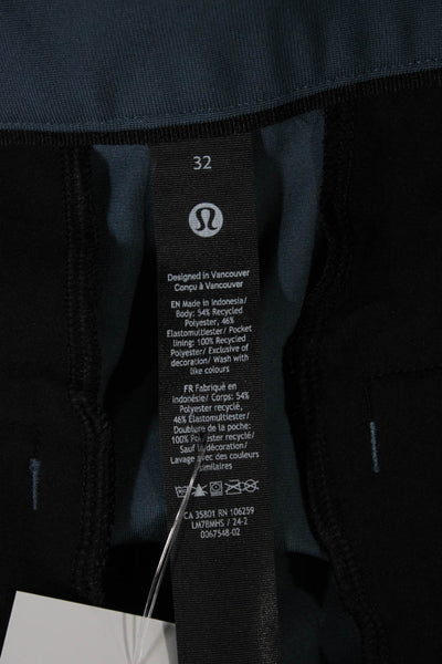 Lululemon Mens Athletic Blue Polyester Shorts Size 32