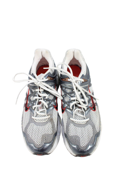 Nike Mens Air Equalon Running Sneakers Silver Red Size 10