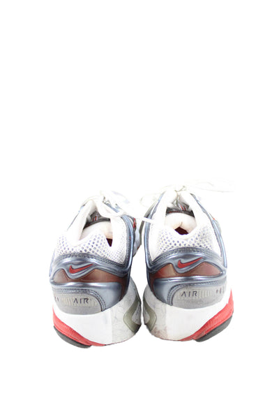 Nike Mens Air Equalon Running Sneakers Silver Red Size 10
