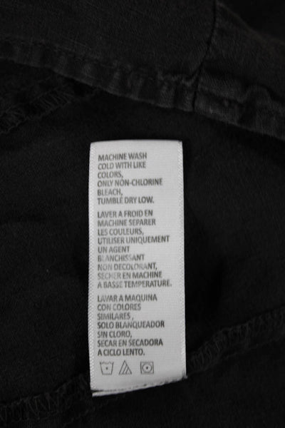 Standard James Perse Women Shift Dress Gray Linen Short Sleeve Crew Neck Size 0