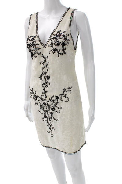 Standard James Perse Women Shift Dress Gray Linen Short Sleeve Crew Neck Size 0