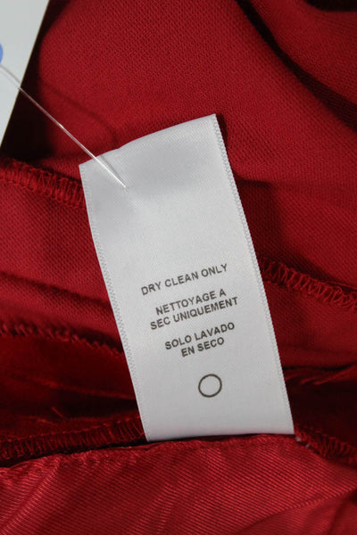 Frame Women Velvet Dress Pants Red Zip Closure Size XS