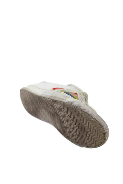 Loeffler Randall Womens Rainbow Detail Low Top Sneakers White 6.5