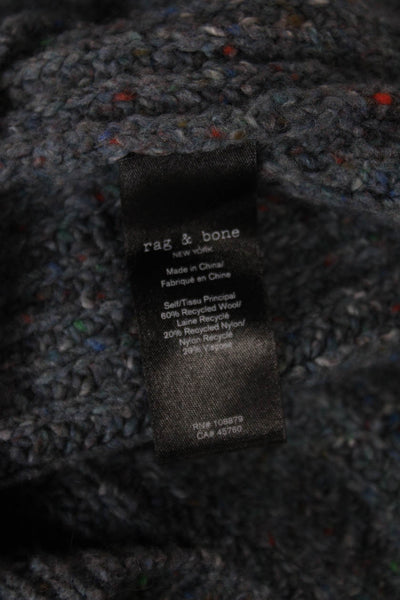 Rag & Bone Womens V-Neck Recycled Wool Pullover Sweater Gray Petite Size 2XS
