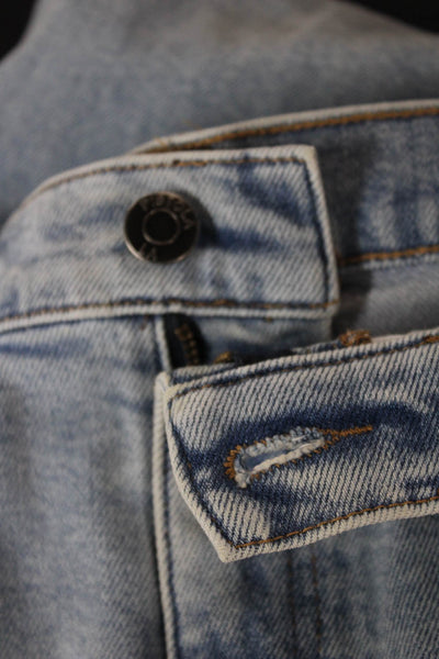 Pistola Women Blue High Rise Flared Jeans Cotton Size 25