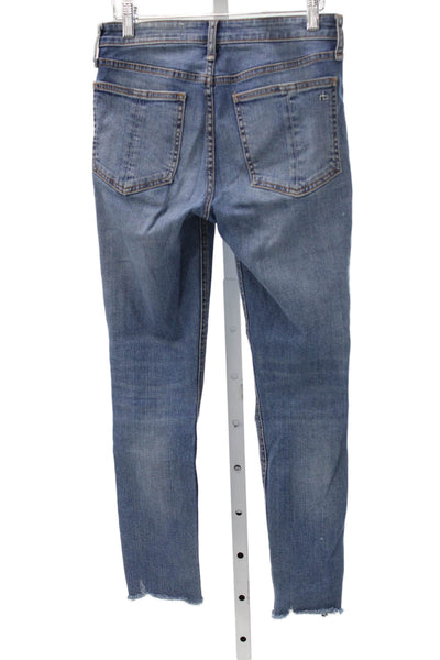 Rag & Bone Womens Skinny Blue Jeans Low Rise Cotton Inseam 26 Size 25