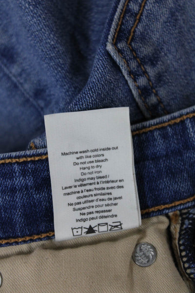 Rag & Bone Womens Skinny Blue Jeans Low Rise Cotton Inseam 26 Size 25