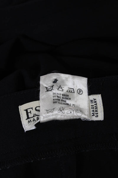 Escada Womens Gray Dress Pants Wool Button Inseam 28 Size 40