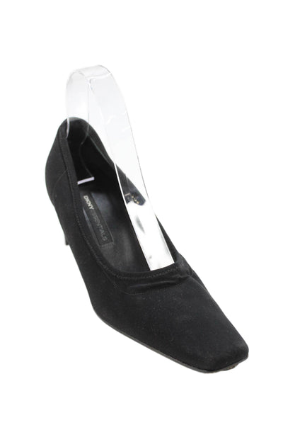 DKNY Womens Slip On Block Heels Pumps Shoes Black Size 7