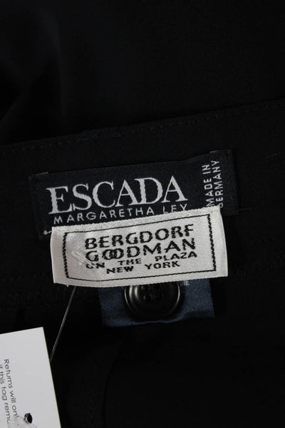 Escada Womens Dress Pants Black Polyester Blend Size 42