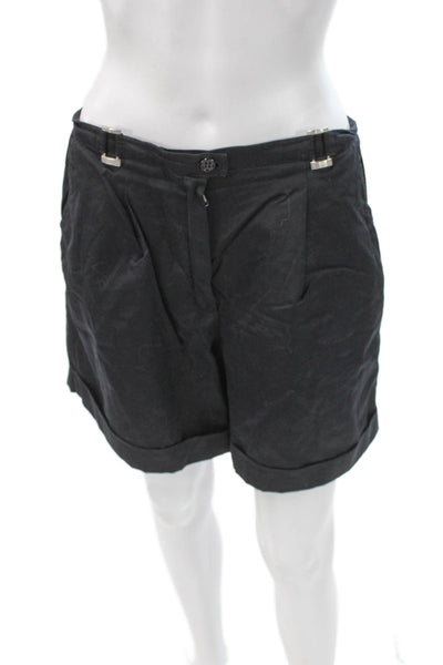 Escada Margaretha Ley Women Bermuda Shorts Black 100% Cotton Size 42