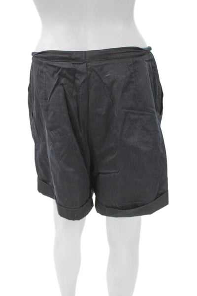 Escada Margaretha Ley Women Bermuda Shorts Black 100% Cotton Size 42