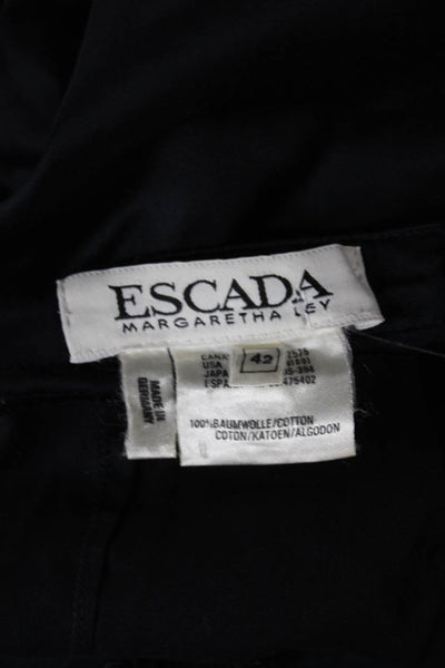 Escada Margaretha Ley Women Bermuda Shorts Black 100% Cotton Size 42