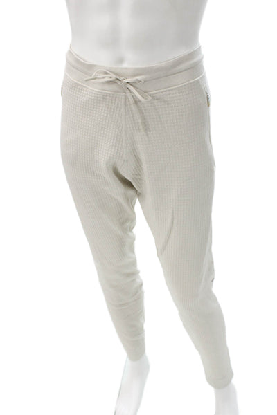 Lululemon Mens Joggers Beige Nylon Drawstring Inseam 29 Size M
