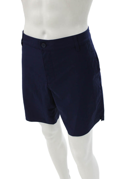 Rhone Mens Athletic Blue Polyester Blend Shorts Size 34