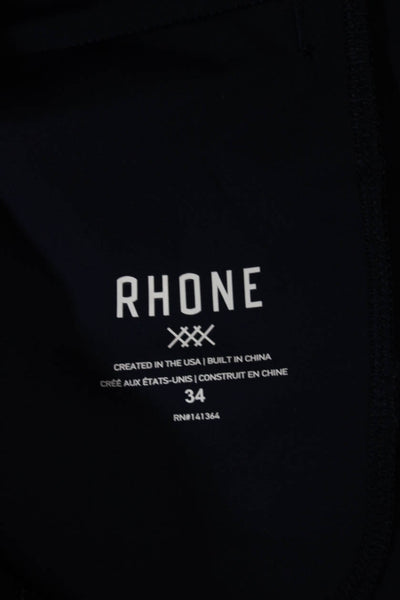 Rhone Mens Athletic Blue Polyester Blend Shorts Size 34