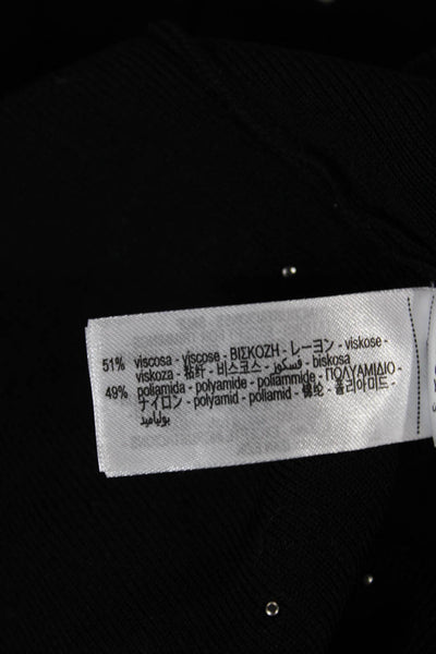 Zara Womens Black Viscose Pencil Skirt Knee Length Size S