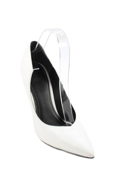 Kendall + Kylie Womens Leather Pointed Toe Pumps Shoes White Size 8M