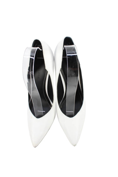 Kendall + Kylie Womens Leather Pointed Toe Pumps Shoes White Size 8M