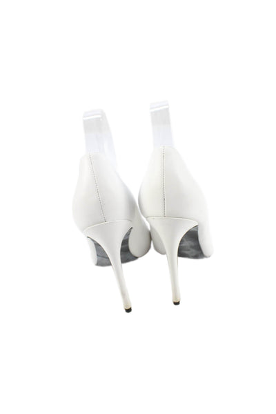Kendall + Kylie Womens Leather Pointed Toe Pumps Shoes White Size 8M