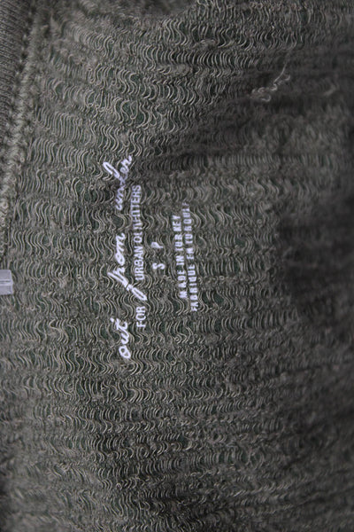 Out From Under Women Cropped Tank Scoop Neck Green Size S