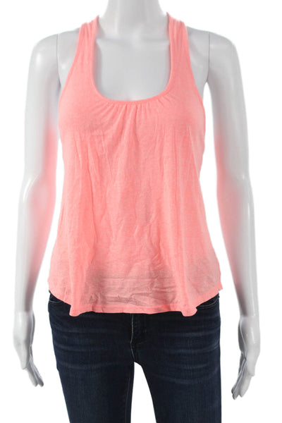 Eberjey Women Pink Sleeveless Scoop Neck Tank Top Polyester Size S