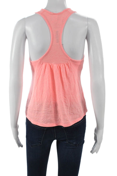 Eberjey Women Pink Sleeveless Scoop Neck Tank Top Polyester Size S