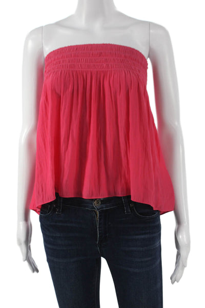 Ramy Brook Womens Pink Off Shoulder Sleeveless Basic Tank Polyester Size XS
