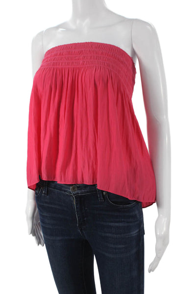 Ramy Brook Womens Pink Off Shoulder Sleeveless Basic Tank Polyester Size XS