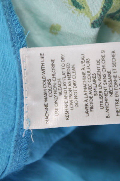 Free People Womens Blue Sweetheart Mini Dress Short Sleeve Cotton Size S