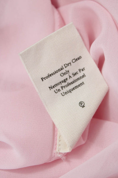 Love Shack Fancy Womens Pink Fit & Flare Silk Dress Square Neck Size 00