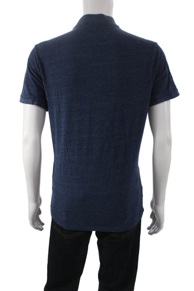 Polo Ralph Lauren Mens Short Sleeve Collared Knit Polo Shirt Blue Size Large