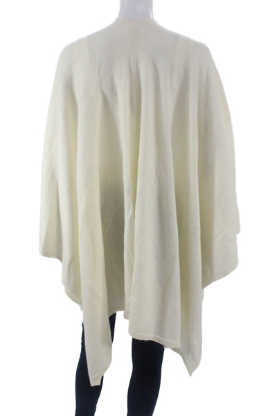 Johnnie-o Womens Cardigan Ivory V Neck 3/4 Sleeve Wool Fall Size One Size