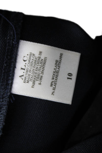 ALC Women Dress Pants Blue Wool Zip Size 10