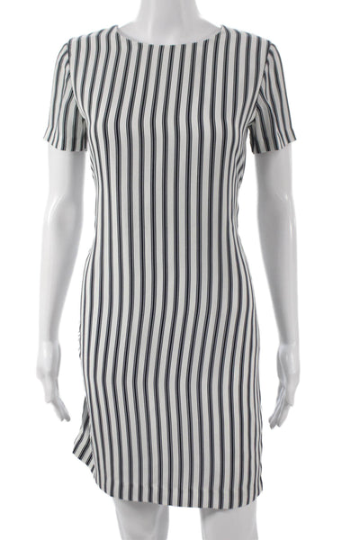 Dylan Gray Women Sheath Boat Neck Short Sleeve Black Dress Size 2
