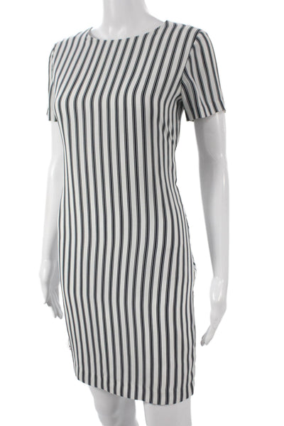 Dylan Gray Women Sheath Boat Neck Short Sleeve Black Dress Size 2