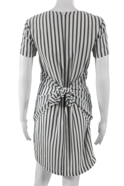 Dylan Gray Women Sheath Boat Neck Short Sleeve Black Dress Size 2