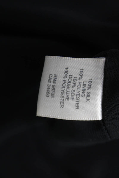 Rebecca Taylor Womens Black Silk Wrap Dress V-Neck Sleeveless Short Tie Size 2