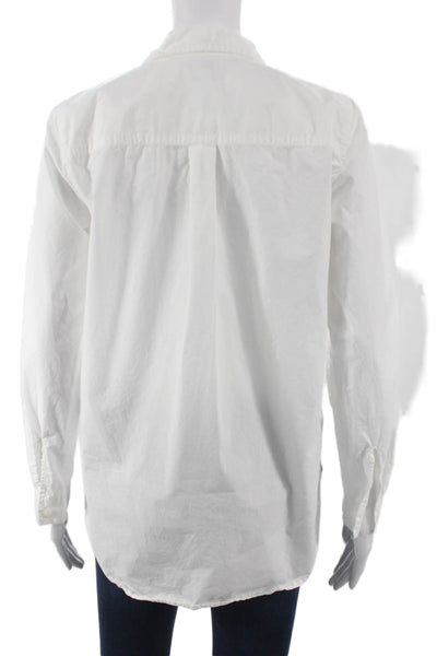 J Crew Womens Collared Cotton Tunic Long Sleeve White Size XS