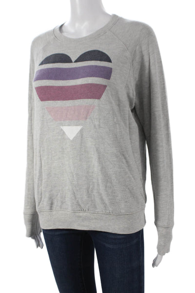 Sundry Womens Pullover Sweatshirt Gray Crew Neck Long Sleeve Size 0