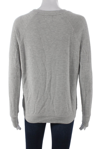 Sundry Womens Pullover Sweatshirt Gray Crew Neck Long Sleeve Size 0
