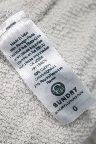 Sundry Womens Pullover Sweatshirt Gray Crew Neck Long Sleeve Size 0