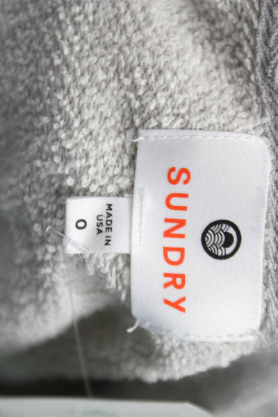 Sundry Womens Pullover Sweatshirt Gray Crew Neck Long Sleeve Size 0